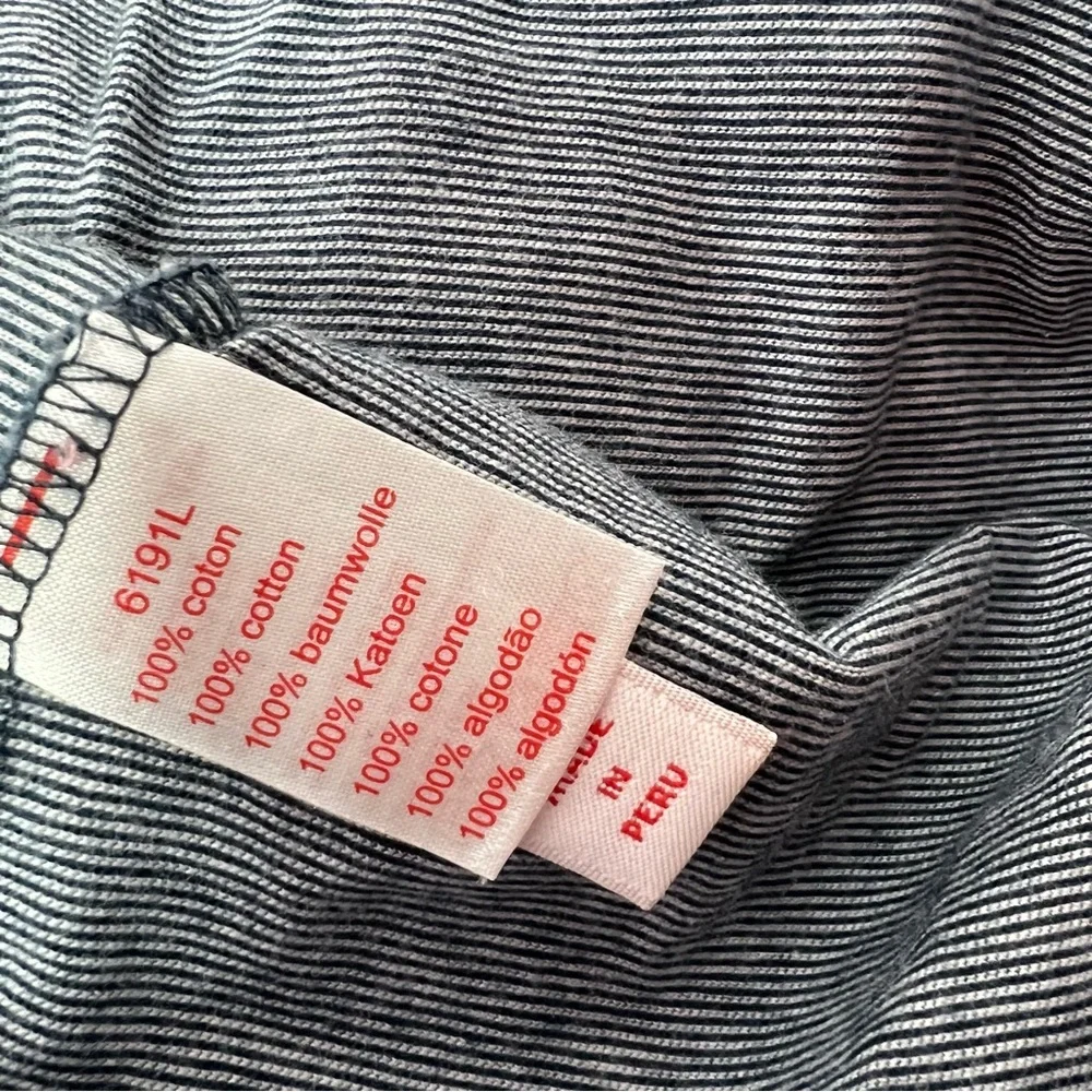 Lacoste live collared shirt striped navy white logo crocodile front milkmaid y2k - Picture 10 of 10